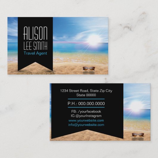 旅行代理店 名刺 (正面/裏面)