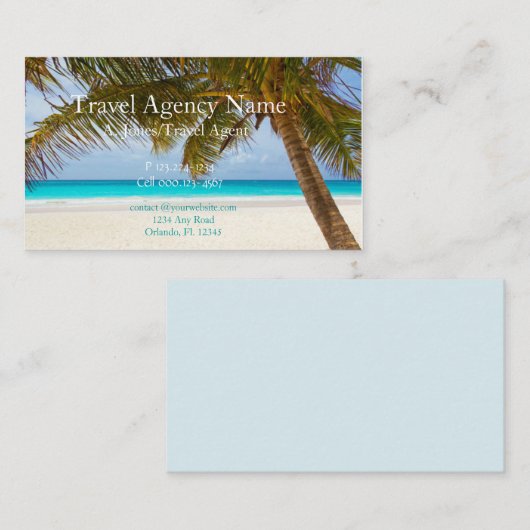 旅行代理店 名刺 (正面/裏面)