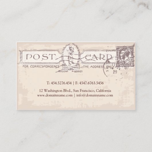 旅行代理店  名刺 (裏面)