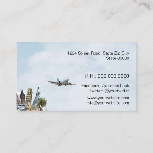 旅行代理店 名刺 (裏面)