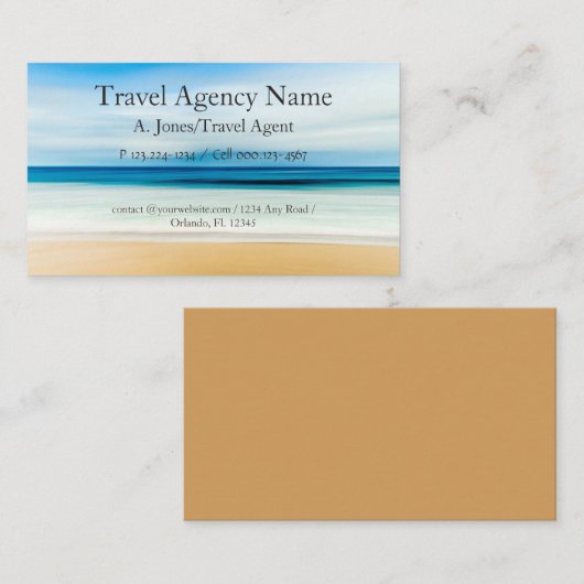 旅行代理店 名刺 (正面/裏面)