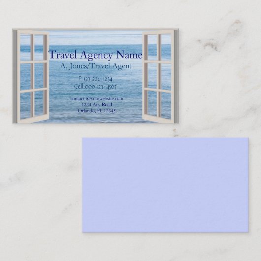 旅行代理店 名刺 (正面/裏面)