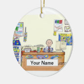 旅行代理店-男性 セラミックオーナメント (左)