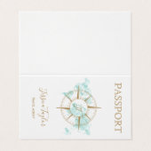 旅行代理店Passportワールドマップ写真の挿入 名刺 (外部フラット)