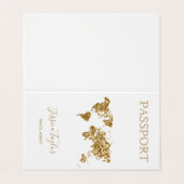 旅行代理店Passportワールドマップ写真の挿入 名刺 (外部フラット)