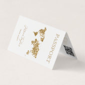 旅行代理店Passportワールドマップ写真の挿入 名刺 (正面)