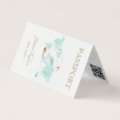 旅行代理店Passportワールドマップ写真の挿入 名刺 (正面)