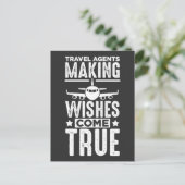 旅行代理航空機ユーモア飛行機飛行スタッフ ポストカード (スタンド正面)