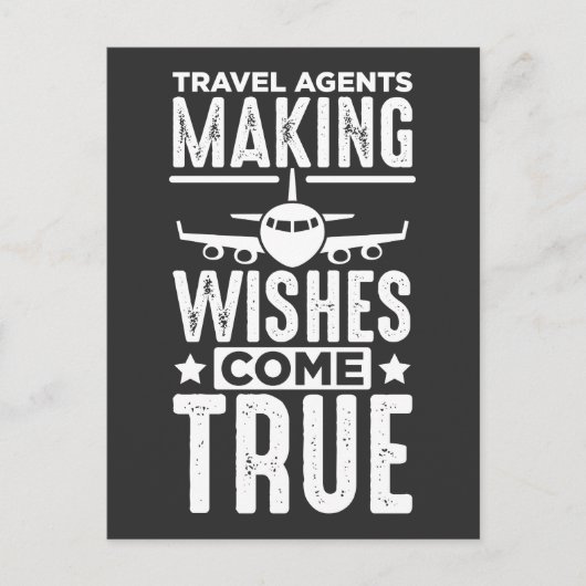 旅行代理航空機ユーモア飛行機飛行スタッフ ポストカード (正面)