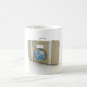 旅行休暇のためのスーツケースバッグマグ コーヒーマグカップ (中央)