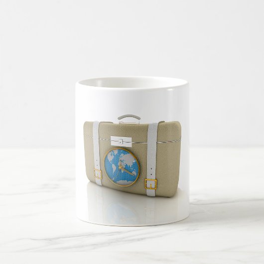 旅行休暇のためのスーツケースバッグマグ コーヒーマグカップ