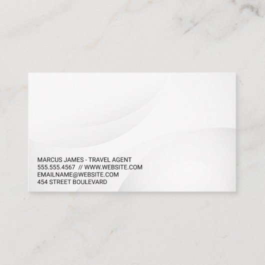 旅行休暇の場所のロゴ 名刺 (裏面)