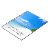 旅行休暇仕訳帳パーソナライズされた ノートブック (左側)