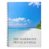 旅行休暇仕訳帳パーソナライズされた ノートブック (正面)