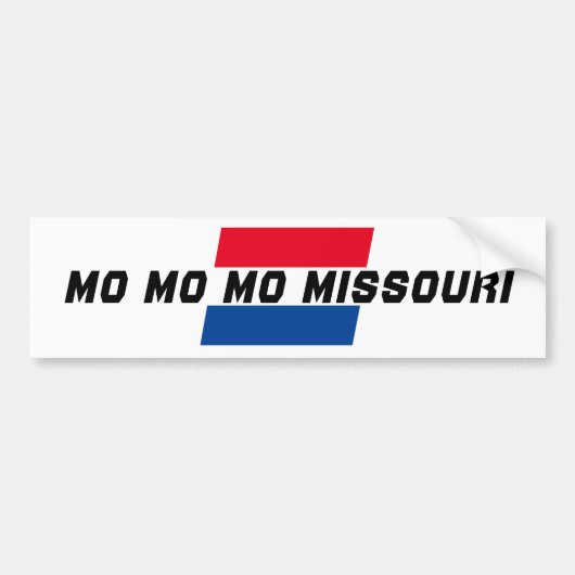 旅行休暇MO MO MO MISSOURI州旗 バンパーステッカー (正面)