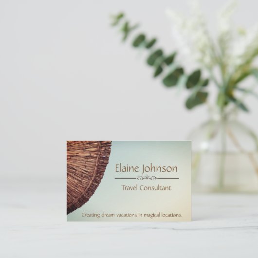 旅行会社のコンサルタントの専門家 名刺 (スタンド正面)