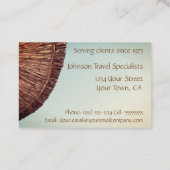 旅行会社のコンサルタントの専門家 名刺 (裏面)