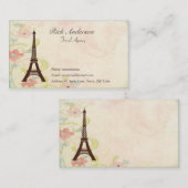 旅行会社の名刺-エッフェル塔 名刺 (正面/裏面)