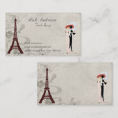 旅行会社の名刺-エッフェル塔 名刺 (正面/裏面)