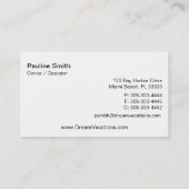 旅行会社の名刺 名刺 (裏面)