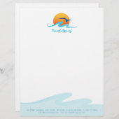 旅行会社の観光事業の添乗員レターヘッド レターヘッド (正面/裏面)