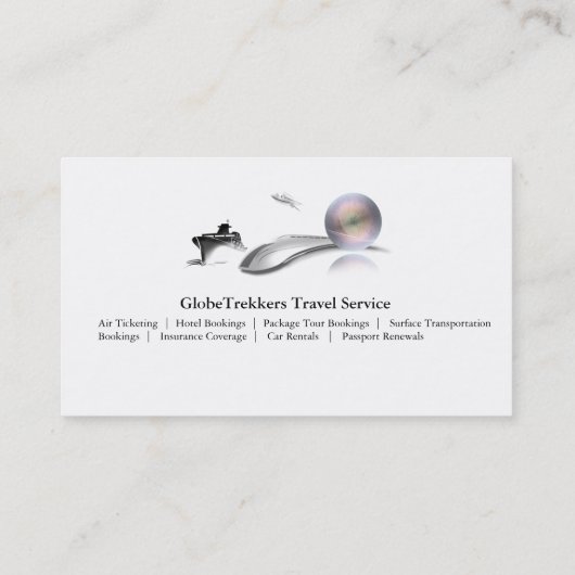 旅行会社のFrieghtのサービス業カード 名刺 (裏面)