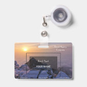 旅行会社 バッジ (正面（伸縮クリップ）)