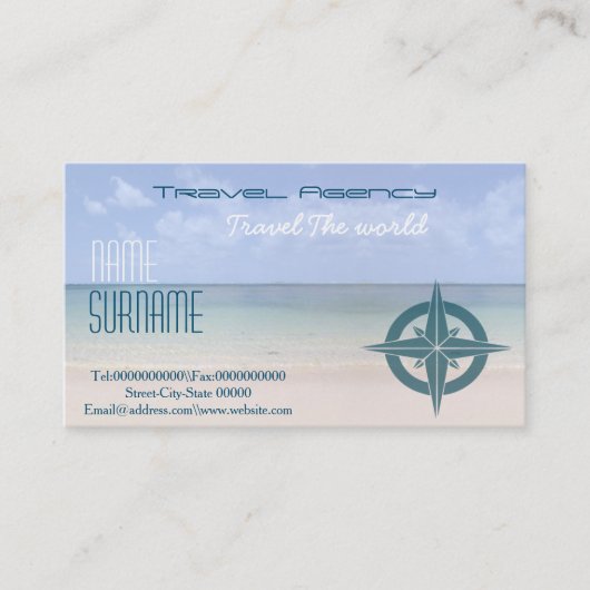 旅行会社、休暇のレンタル..... 名刺 (正面)