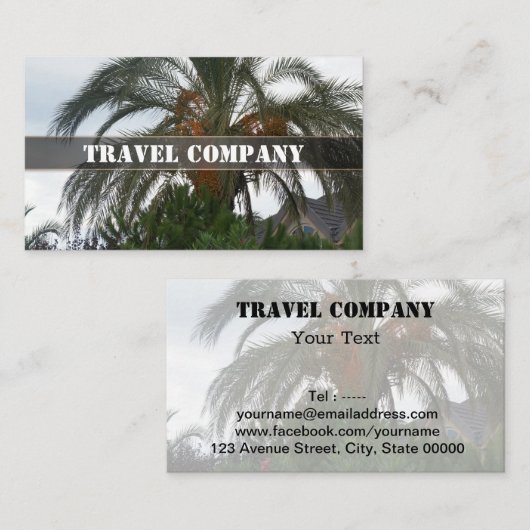 旅行会社 名刺 (正面/裏面)