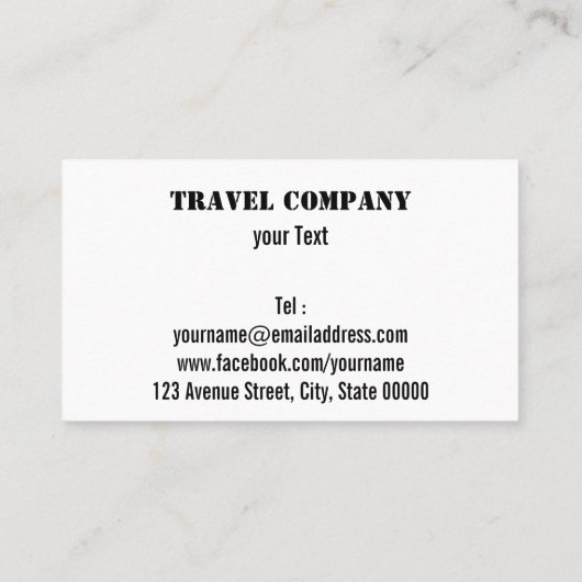 旅行会社 名刺 (裏面)