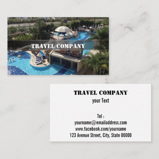 旅行会社 名刺 (正面/裏面)