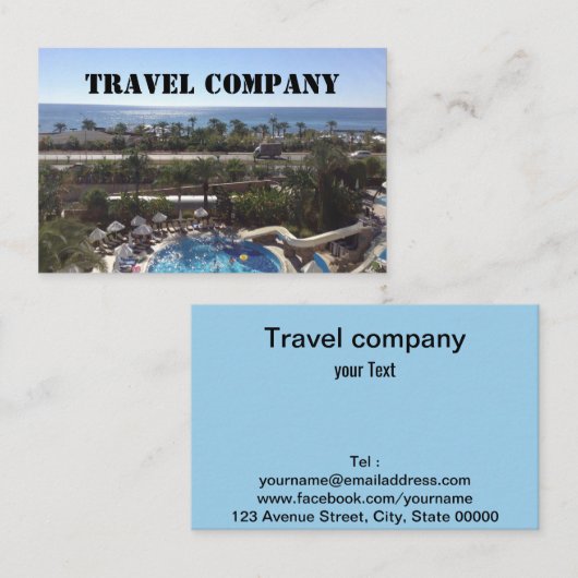 旅行会社 名刺 (正面/裏面)