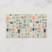 旅行作家のブロガーのスタンプのテーマカード 名刺 (裏面)