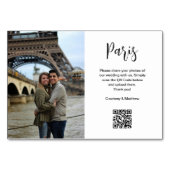 旅行先の写真の共有QRコード テーブルナンバー (裏面)