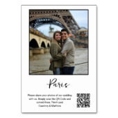 旅行先の写真の共有QRコード テーブルナンバー (正面)