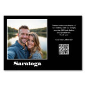 旅行先の写真の共有QRコード テーブルナンバー (裏面)