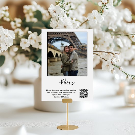 旅行先の写真の共有QRコード テーブルナンバー