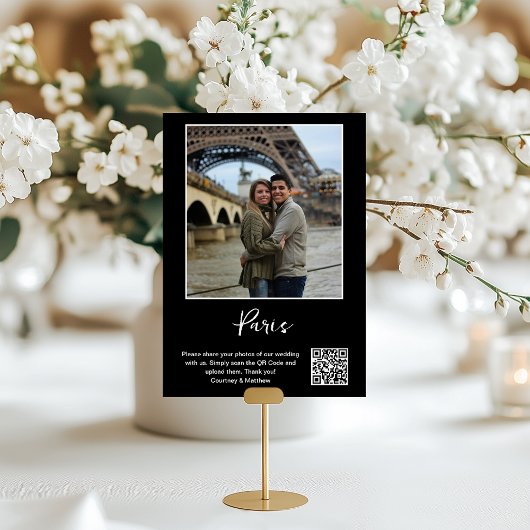 旅行先の写真の共有QRコード テーブルナンバー