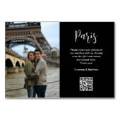 旅行先の写真の共有QRコード テーブルナンバー (裏面)