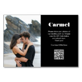 旅行先の写真の共有QRコード テーブルナンバー (裏面)