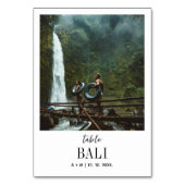 旅行先の写真エレガントモダン結婚の数 テーブルナンバー (裏面)