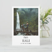 旅行先の写真エレガントモダン結婚の数 招待状 (スタンド正面)