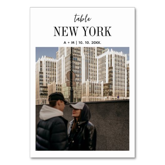 旅行先の写真結婚のテーブル番号 テーブルナンバー (正面)