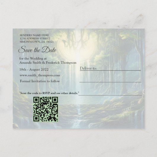 旅行先の我が国の風景 案内ポストカード (裏面)