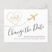 旅行先の結婚式の日付の変更