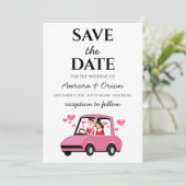 旅行先の結婚式の日付を保存 招待状 (スタンド正面)