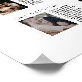 旅行先の結婚式フォトコラージュ席次表 ポスター (角)