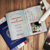 旅行先パスポート結婚式招待状 招待状