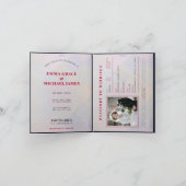 旅行先パスポート結婚式招待状 招待状 (内部)