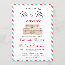 旅行先結婚式の夫妻への旅行 招待状